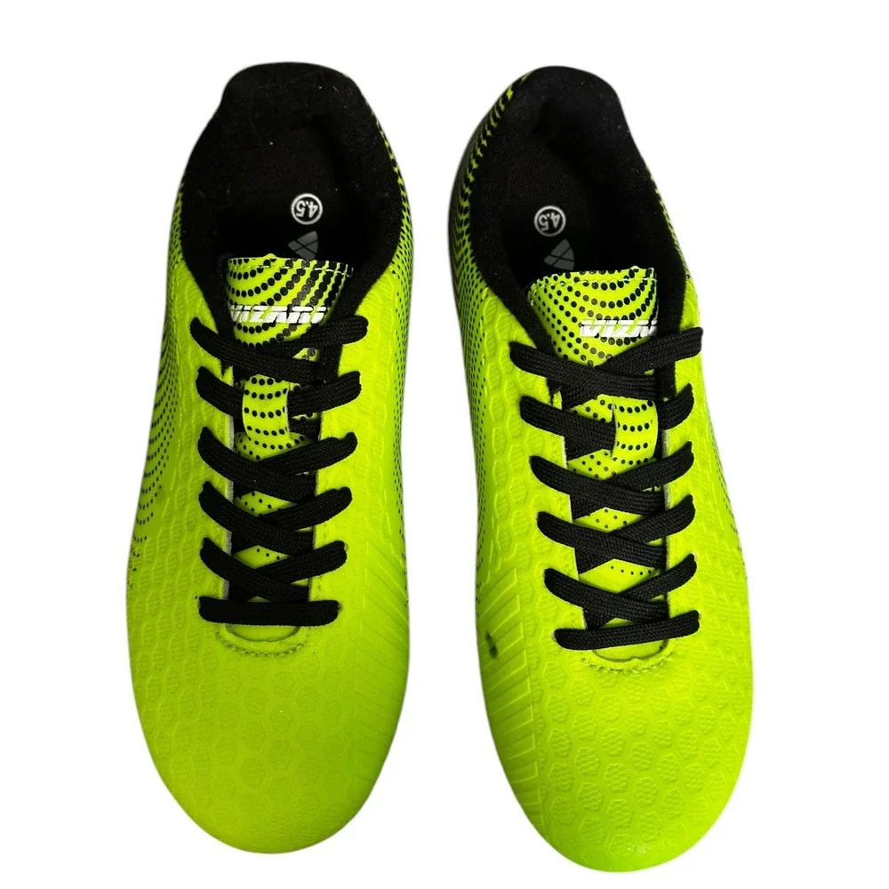 Zentic Soccer Cleats Outdoor Training Neon‎ Green Black Shoes Size 4.5